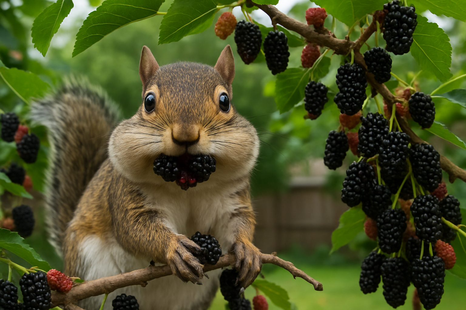 Squirrels and Mulberries: Making Peace With Your Furry Berry Competition
