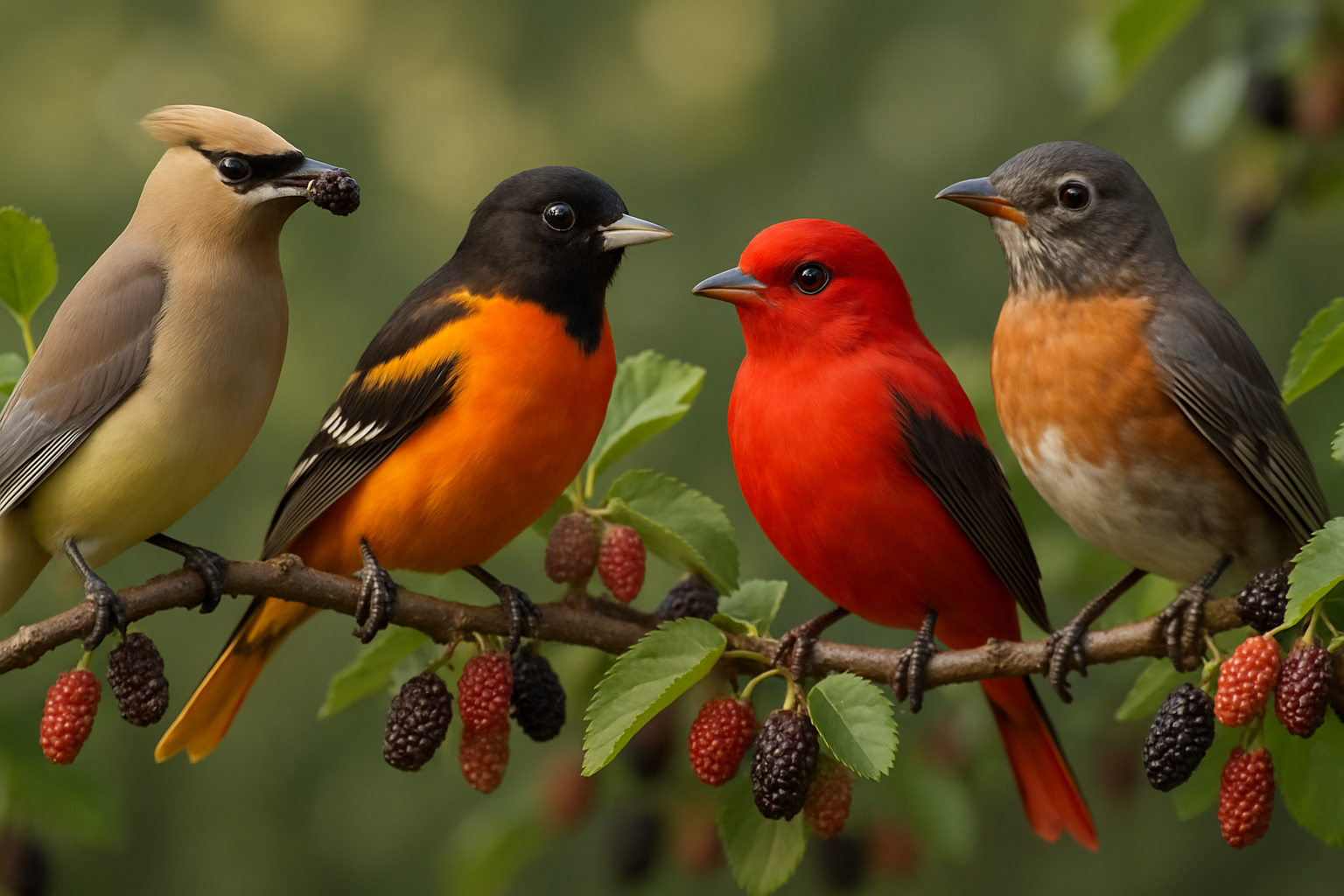 The Best Bird Species You'll Attract With a Mulberry Tree in Your Yard